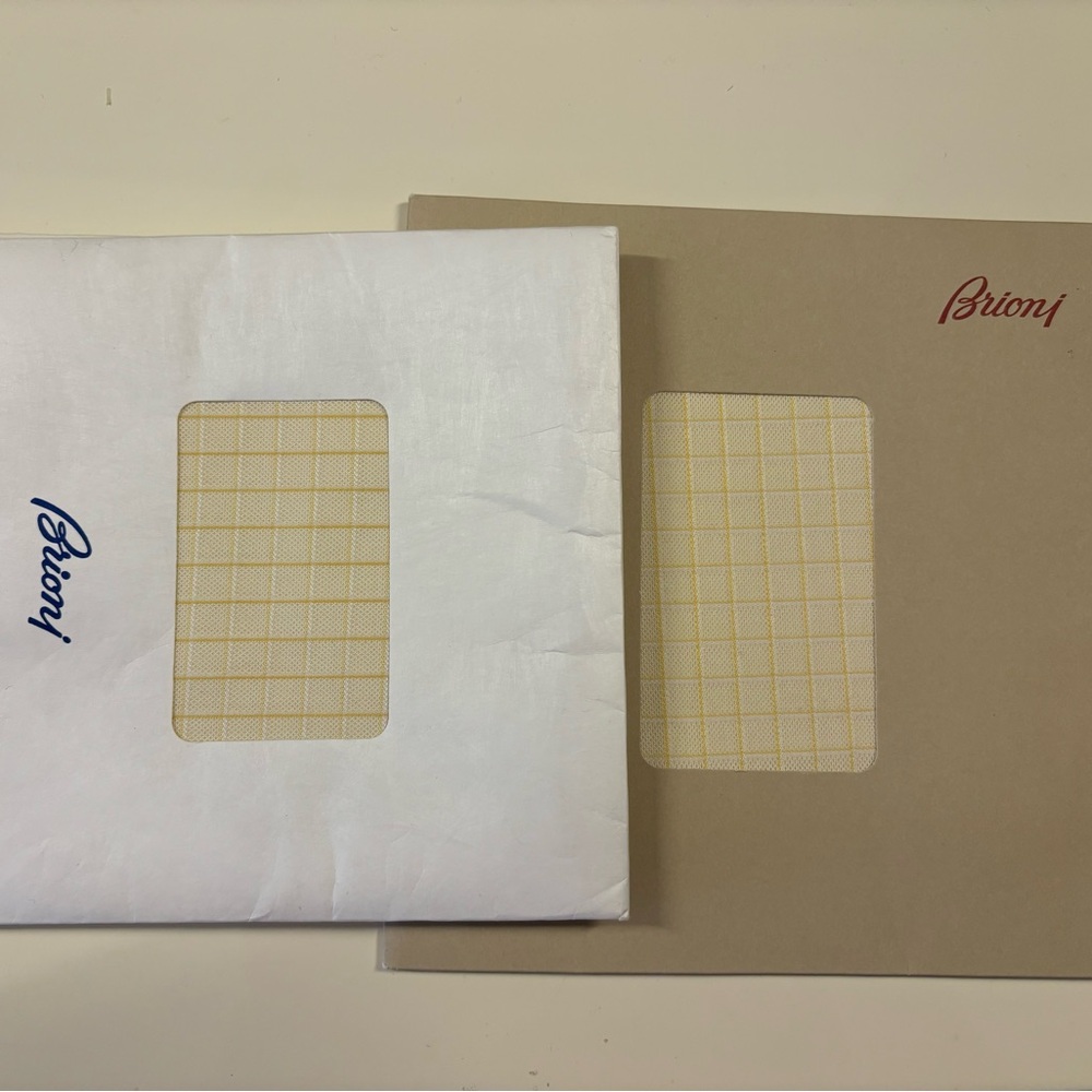 NEW BRIONI SILK POCKET SQUARES $190 Msrp